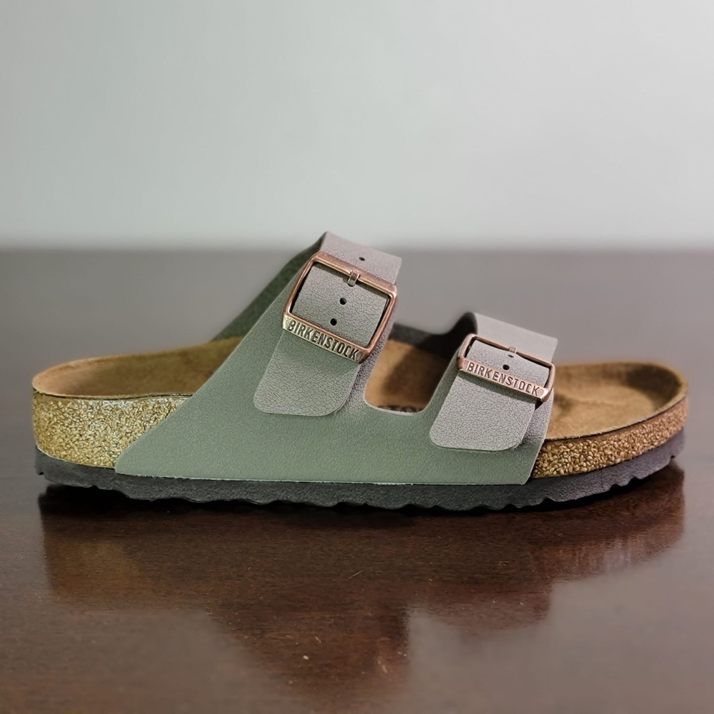 Birkenstock Arizona Women's Sandals Slides Shoes 38 US 7 7.5 Stone Suede Leather - Picture 12 of 12